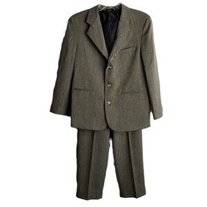 Van Heusen Boys Suit Two Piece Taupe Size 16 Regular Formal Wear Special Event